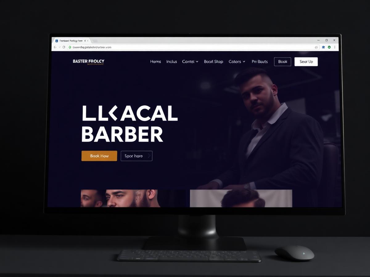 Deep Ellum Barber Co. sample website concept