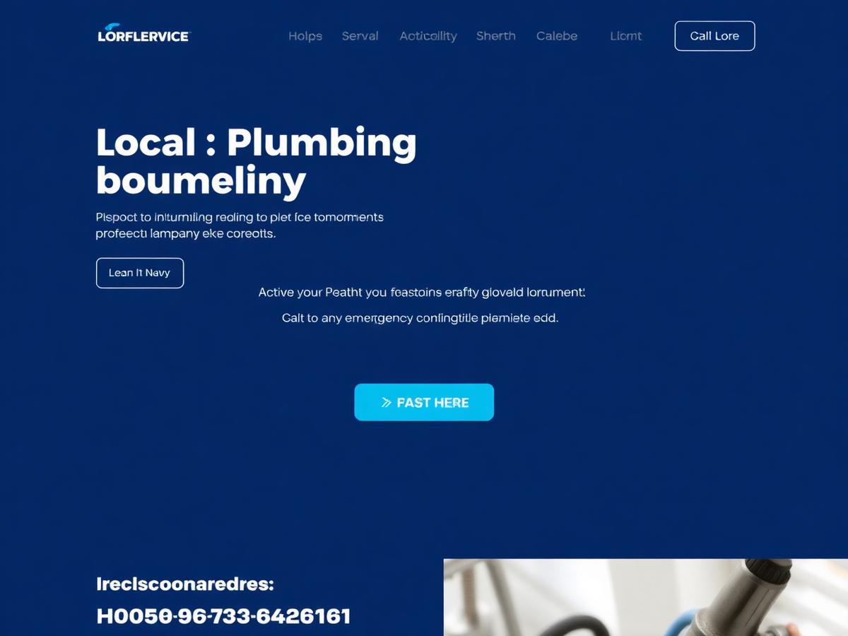 MetroFlow Plumbing sample website concept